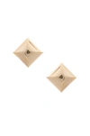 MARC JACOBS MARC JACOBS LARGE METAL STUD CLIP EARRINGS IN METALLIC GOLD.,MARJ-WL176