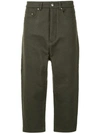 RICK OWENS COLLAPSE CROPPED JEANS