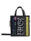 BALENCIAGA BALENCIAGA GRAFFITI BAZAR SHOPPER MINI TOTE BAG