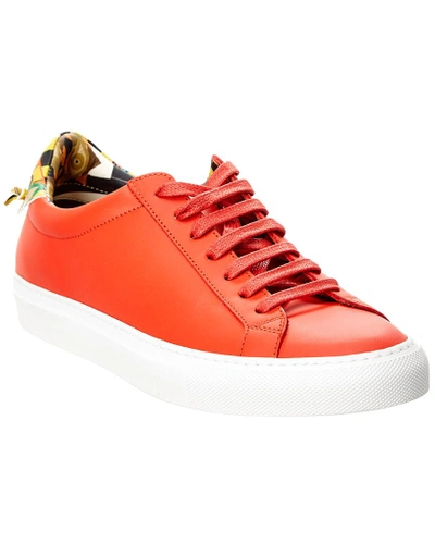 Givenchy Urban Know Low Top Leather Sneaker In Red