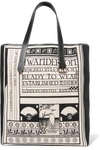 JW ANDERSON LEATHER-TRIMMED PRINTED CANVAS TOTE