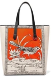 JW ANDERSON LEATHER-TRIMMED PRINTED CANVAS TOTE