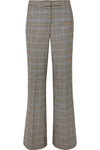 JW ANDERSON HOUNDSTOOTH WOOL AND COTTON-BLEND FLARED PANTS