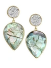 SHANA GULATI Horatio 18K Gold-Plated, Diamond & Labradorite Drop Earrings