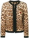 DOLCE & GABBANA LEOPARD PRINT QUILTED JACKET