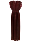 À LA GARÇONNE À LA GARÇONNE PLEATED LONG DRESS - 红色