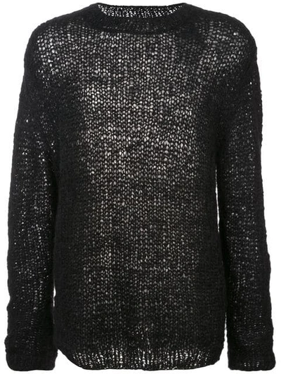 Ann Demeulemeester Loose Fit Knit Sweater - 黑色 In Black