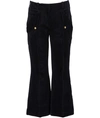 ACNE STUDIOS NAVY BLUE CROPPED BOOTFLARE PANTS WITH POCKETS,ACN255TMNAV