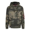 ALPHA INDUSTRIES PRINTED TAPE HOODY OLIVE CAMO,2846760