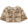 LILLY E VIOLETTA SARAH MINI MINK FUR JACKET CAMMEO