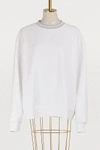 ACNE STUDIOS YANA COTTON SWEATSHIRT,AI0002-1831/OPTIC WHITE