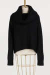 ACNE STUDIOS TURTLENECK WOOL AND MOHAIR SWEATER,A60025-9001/BLACK