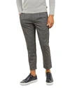 TED BAKER TWO-TONE CHECK SLIM FIT TROUSERS,TC8M-GT09-SQUARD