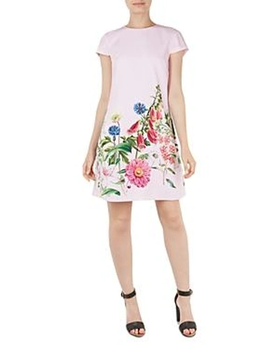Ted Baker Gemmma Florence Floral Print Swing Dress In Pink