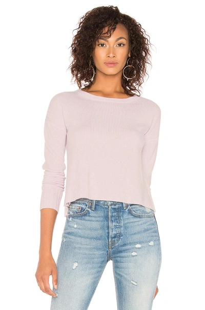 Brown Allan Swtr The Cropped Crew Jumper In Lavender. In Orchid Ice