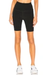 Beyond Yoga Spacedye In The Mix High-waist Biker Shorts In Darkest Night