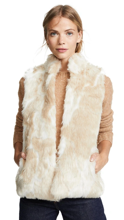 Bb Dakota Maternity Faux-fur Waistcoat In Ivory