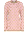 GUCCI GG CRYSTAL-EMBELLISHED WOOL SWEATER,P00343079