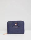 TED BAKER BOW ZIP PURSE - NAVY,147399