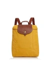 Longchamp 'le Pliage' Backpack - Yellow In Sunshine Yellow/gold