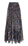 ULLA JOHNSON Aslila Tiered Cotton-Silk Maxi Skirt ,SP190305