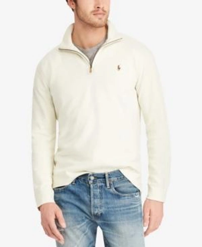 Polo Ralph Lauren Zip-fastening Logo-embroidered Sweater In Neutral