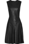 IRIS & INK IRIS & INK WOMAN AVRIL LEATHER DRESS BLACK,3074457345619390207