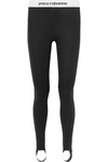 Rabanne Printed Stretch-jersey Stirrup Leggings In Black
