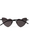 SAINT LAURENT NEW WAVE LOULOU HEART-SHAPED METAL SUNGLASSES