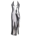 GALVAN Silver Chrome Dress,2475751883615814472