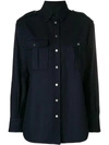 HOLLAND & HOLLAND HOLLAND & HOLLAND LONG-SLEEVE FLARED SHIRT - BLACK