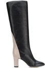 GIA COUTURE CONTRAST HEEL BOOTS