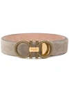 FERRAGAMO SALVATORE FERRAGAMO DOUBLE GANCIO BUCKLE BELT - NEUTRALS