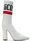 GCDS GCDS LOGO SOCK BOOTS - WHITE