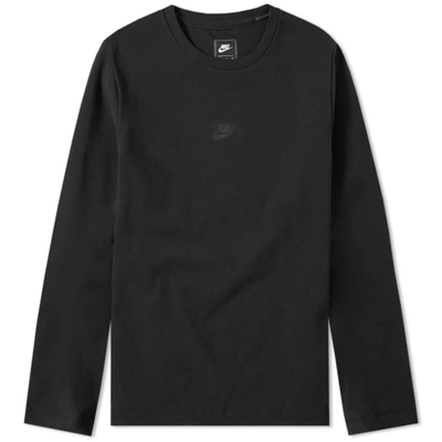 Nike Sportswear Tech Pack Cotton-blend Tech Fleece Sweatshirt In Black
