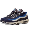 Nike Men's Air Max 95 Premium Casual Shoes, Blue In Blue