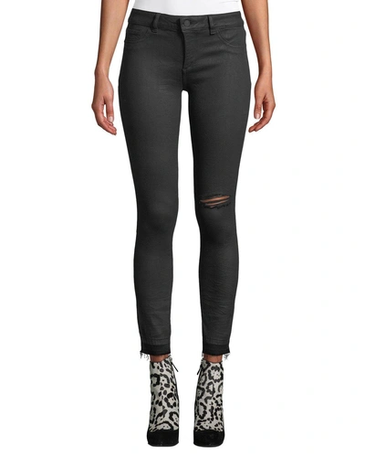 Dl1961 Margaux Instasculpt Ankle Skinny Jeans With Raw Hem In Habasu