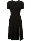 CAROLINA HERRERA CAROLINA HERRERA KEY HOLE PLEATED DRESS - BLACK