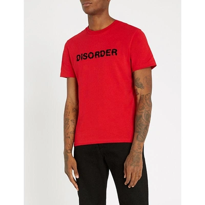 Sandro Disorder Cotton-jersey T-shirt In Red