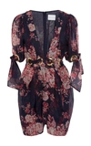 ALICE MCCALL ONLY EVERYTHING EYELET-EMBELLISHED FLORAL-PRINT SILK DRESS,AMD2792
