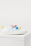 MIRA MIKATI SNEAKERS WITH COLORFUL LACES,SHO003B/AW18M/WHITE