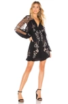 FREE PEOPLE BONJOUR EMBROIDERED MINI DRESS