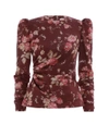 ZIMMERMANN Unbridled Draped Bodice in Garnet Garden Floral,210000036573