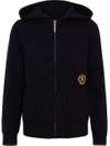 BURBERRY EMBROIDERED ARCHIVE LOGO CASHMERE HOODED TOP