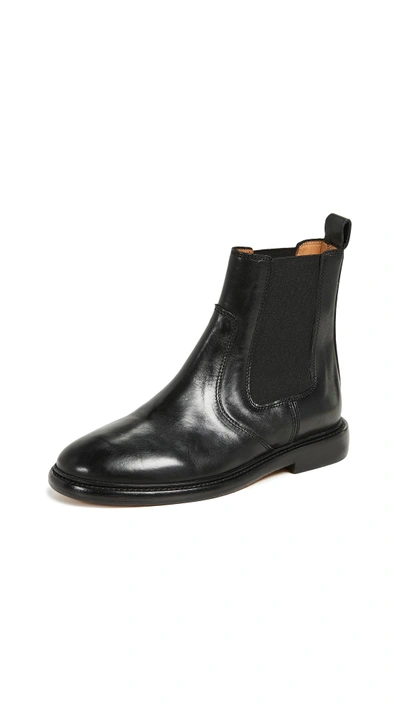 Isabel Marant Chelay Leather Chelsea Boots In Black