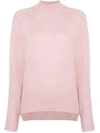 ALLUDE ALLUDE TURTLE NECK JUMPER - PINK