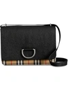 BURBERRY THE MEDIUM VINTAGE CHECK AND LEATHER D-RING BAG