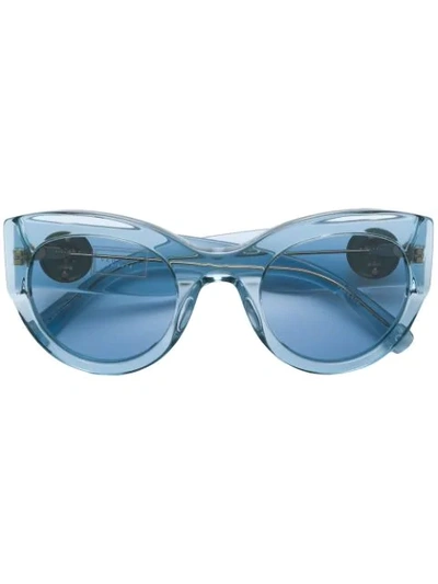 Versace Eyewear Tribute Sunglasses - 蓝色 In Blue