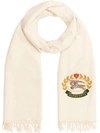 BURBERRY BURBERRY THE LARGE CLASSIC CASHMERE SCARF WITH ARCHIVE LOGO - WHITE