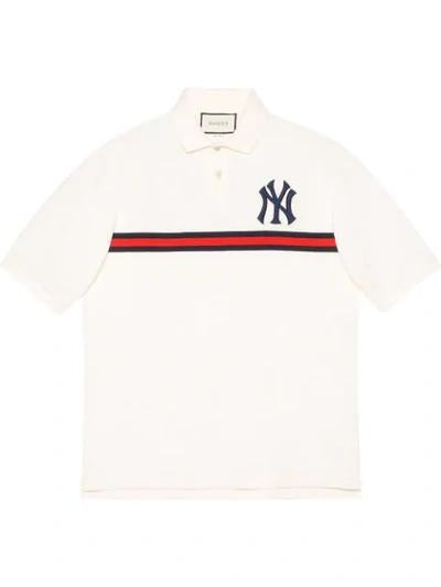 Gucci New York刺绣polo衫 - 白色 In White